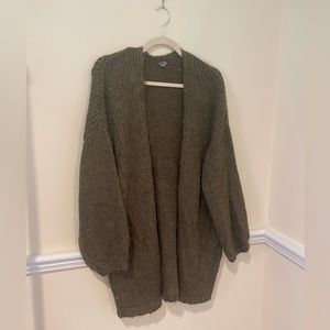 Olive green aerie cardigan